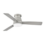Trey Smart Ceiling Fan with Light - Brushed Nickel / Silver
