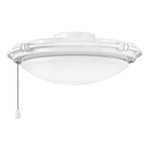 Rail Trim Fan Light Kit - Appliance White / Etched Opal