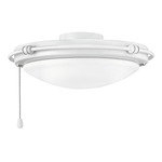 Rail Trim Fan Light Kit - Chalk White / Etched Opal