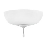 Fan Bowl Light Kit - Appliance White / Frosted