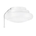 Fan Low Profile Light Kit - Appliance White / Etched Opal