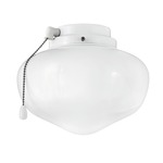 Fan Schoolhouse Light Kit - Appliance White / Etched Opal