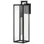 Max Outdoor Wall Sconce - Black / Clear