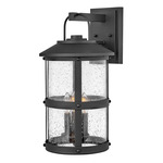 Lakehouse 120V Outdoor Wall Sconce - Black / Clear Seedy