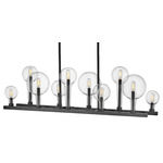 Alchemy Linear Chandelier - Black / Clear