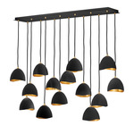 Nula Chandelier - Gold / Shell Black