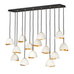 Nula Chandelier - Gold / Shell White
