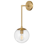 Warby Wall Sconce - Clear / Heritage Brass / Clear