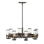 Reeve Chandelier - Black Oxide / Clear