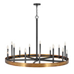 Wells Chandelier - Weathered Brass