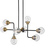 Poppy Chandelier - Black / Clear Seedy