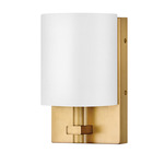 Avenue Wall Sconce - Heritage Brass / White Acrylic