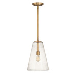 Vance Pendant - Heritage Brass / Clear Seedy