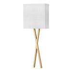 Axis Wall Sconce - Heritage Brass / Off White