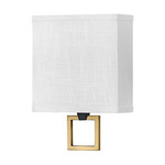 Link Wall Sconce - Black / Heritage Brass / Off White