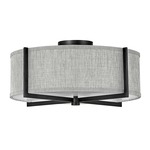 Axis Semi Flush Ceiling Light - Black / Heather Gray