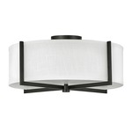 Axis Semi Flush Ceiling Light - Black / Off White
