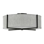 Axis Semi Flush Ceiling Light - Black / Heather Gray