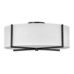 Axis Semi Flush Ceiling Light - Black / Off White