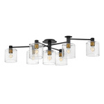Axel Ceiling Light Fixture - Black / Clear