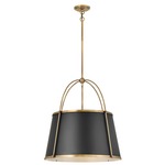 Clarke Pendant - Black / Warm Brass