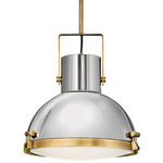 Nautique Pendant - Heritage Brass / Polished Nickel / Etched Opal