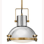 Nautique Pendant - Heritage Brass / Polished Nickel / Etched Opal