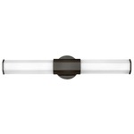 Facet Bathroom Vanity Light - Black Oxide / Etched Glass