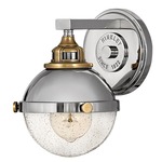 Fletcher Wall Sconce - Polished Nickel / Clear Seedy