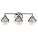 Fletcher Bathroom Vanity Light - Polished Nickel / Clear Seedy