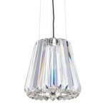 Glitters Pendant - Brushed Stainless Steel / Clear