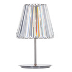 Glitters Table Lamp - Brushed Stainless Steel / Clear