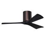 Irene Hugger Ceiling Fan - Brushed Bronze / Matte Black