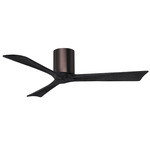 Irene Hugger Ceiling Fan - Brushed Bronze / Matte Black