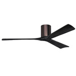 Irene Hugger Ceiling Fan - Brushed Bronze / Matte Black