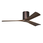 Irene Hugger Ceiling Fan - Brushed Bronze / Walnut Tone