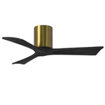 Irene Hugger Ceiling Fan - Brushed Brass / Matte Black