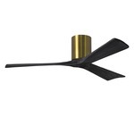 Irene Hugger Ceiling Fan - Brushed Brass / Matte Black