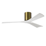 Irene Hugger Ceiling Fan - Brushed Brass / Matte White