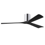 Irene Hugger Ceiling Fan - Polished Chrome / Matte Black