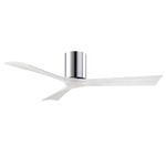 Irene Hugger Ceiling Fan - Polished Chrome / Matte White