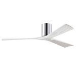 Irene Hugger Ceiling Fan - Polished Chrome / Matte White