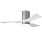 Irene Hugger Ceiling Fan - Brushed Nickel / Matte White