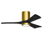 Irene Hugger Ceiling Fan - Brushed Brass / Matte Black