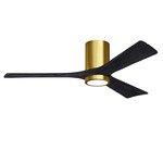 Irene Hugger Ceiling Fan - Brushed Brass / Matte Black