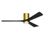 Irene Hugger Ceiling Fan - Brushed Brass / Matte Black