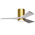 Irene Hugger Ceiling Fan - Brushed Brass / Barn Wood Tone
