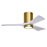 Irene Hugger Ceiling Fan - Brushed Brass / Matte White