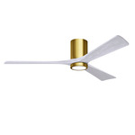 Irene Hugger Ceiling Fan - Brushed Brass / Matte White