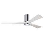 Irene Hugger Ceiling Fan - Polished Chrome / Matte White